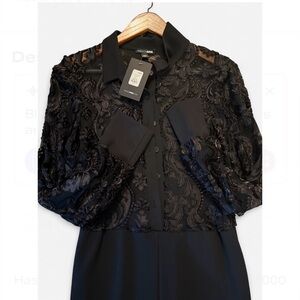 Fashion Nova Black Lace Jumpsuit